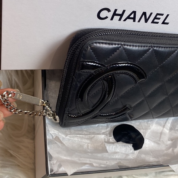 Chanel Cambon Zip Around Organizer Wallet Quilted Lambskin Black - Picture 4 of 11